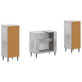 2 Piece Bathroom Cabinet Set ZWOLLE Concrete Grey 3418002