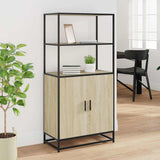 Highboard Sonoma Oak 68x35x139 cm Engineered Wood and Metal 849050