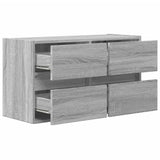 TV Wall Cabinet with LED Lights Grey Sonoma 80x31x45 cm 852290