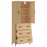 Highboard Sonoma Oak 69.5x34x180 cm Engineered Wood 3199748