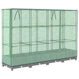 Raised Bed with Greenhouse Cover Rattan Look 160x40x123 cm 4015854