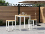 Garden Bar Table White 60 x 60.5 x 105 cm Solid Acacia Wood 901773