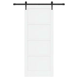Sliding Door ORKDAL 86 x 211 cm Engineered Wood White and Black 3450308