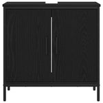 Bathroom Furniture Set with Door 4 pcs Black 33 x 33 x 185.5 cm 3334414