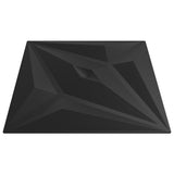 Wall Panels 48 pcs Black 50x50 cm XPS 12 m Star 356936