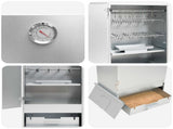 Smoker Oven 3 pcs 44.5 x 29 x 83 cm Galvanised steel Silver 3443023