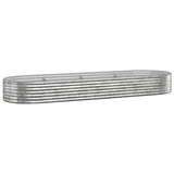 Garden Raised Bed Galvanised Steel 322x100x36 cm Silver 319002