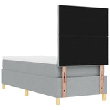 Box Spring Bed with Headboard Light grey 80 x 200 cm Fabric 3339651