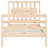 Bed Frame without Mattress 90x200 cm Solid Wood 3194296
