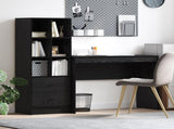 Desk with Drawer with Shelf with Storage 2 pcs Black Oak 3337330