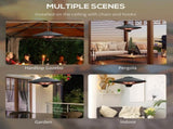 Hanging Electric Patio Heater with 2 Power Settings, 1000/2000W Waterproof Ceiling Mounted Aluminium T3398P548505