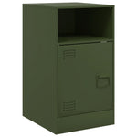 ZNTS Bedside Cabinet Olive Green 34.5x39x62 cm Steel 841771