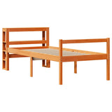 Bed Frame with Headboard without Mattress Wax Brown 90x190 cm Single 3305876