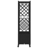 Raised Bed with Trellis and Roof Black 162.5 x 40 x 142 cm PP 3423117
