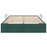 Storage Bed with Mattress Dark Green 120 x 200 cm Velvet 3370091