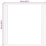 LED Bathroom Mirror Transparent 50 x 50 cm Tempered Glass 42045789