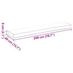 ZNTS Pallet Cushion for Bench Leaf Pattern 200x40x8 cm Oxford Fabric 42001686