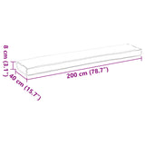 ZNTS Pallet Cushion for Bench Leaf Pattern 200x40x8 cm Oxford Fabric 42001686