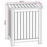Laundry Basket Natural Solid Teak Wood 42024285