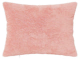 Cushion Cover 6 pcs HEERLEN Pink 80 x 80 cm Faux Rabbit Fur 913790