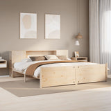 Bookcase Bed without Mattress 200x200cm Solid Wood Pine 3322445