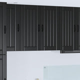 Wall Cabinet LUCCA Black 80 x 31 x 80 cm Engineered Wood 885056