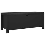 Storage Box with Cushion Black 105x40x45 cm 3279327