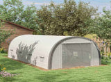6 x 3 Polytunnel Greenhouse with Upgraded Structure, Mesh Door and Windows, 15 Plant Labels, T3398P310879