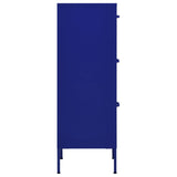 ZNTS Storage Cabinet Navy Blue 42.5x35x101.5 cm Steel 336181