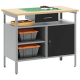 Work Bench with Drawer Black and Grey 100 x 55 x 85 cm 4103458
