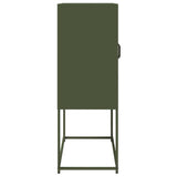 ZNTS Highboard Olive Green 68x39x107 cm Steel 853378