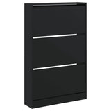 Shoe Cabinet Black 80x21x125.5 cm Engineered Wood 839925