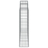 Arched Gabion Baskets 2 pcs 200x30x120/140 cm Galvanised Iron 3146131