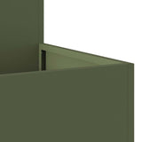 Garden Planter Olive green 80 x 80 x 48 cm Steel 865844