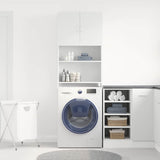 Washing Machine Cabinet White 64x24x190 cm Engineered Wood 859127