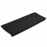 ZNTS Stair Mats Self-adhesive 30 pcs Anthracite 65x24.5x3.5 cm 3365903