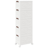 Stackable Storage Box with Wheels 5-Tier 28 L 48.5x29.5x139 cm 4012373