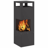 Fire Pit Black 35 x 35 x 100 cm Steel 858930