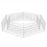 ZNTS Hexagonal Gabion Raised Bed 200x173x40 cm 142536