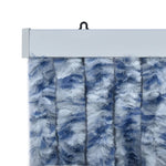 ZNTS Insect Curtain Blue, White and Silver 100x220 cm Chenille 284275