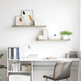 Floating Wall Shelves 2 pcs Oak 90x23.5x3.8 cm MDF 323881