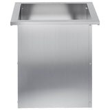 Garden Planter with LED Silver 40 x 40 x 40 cm Galvanised Steel 8008136
