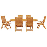 Garden Dining Set Folding 7 pcs Brown Solid Acacia Wood 3375722