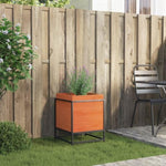 ZNTS Garden Planter Wax Brown 40x40x50 cm Solid Wood Pine 847020