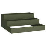 Garden Planter Olive Green 90 x 90 x 35 cm Cold-rolled Steel 865837