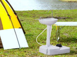 Camping Portable Handwash Sink w/ Towel Holder & Soap Dispenser Rolling Wheels Outdoor Drainage T3398P348688