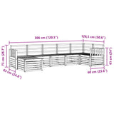 Outdoor Sofa Set 7 pcs White 3392184