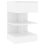 808648 Bedside Cabinet White 40x35x65 cm Engineered Wood