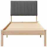Bed Frame with Headboard Brown 80 x 200 cm Solid Pine Wood 878920