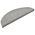 ZNTS Carpet Stair Treads 15 pcs Light Grey 56x17x3 cm 322370